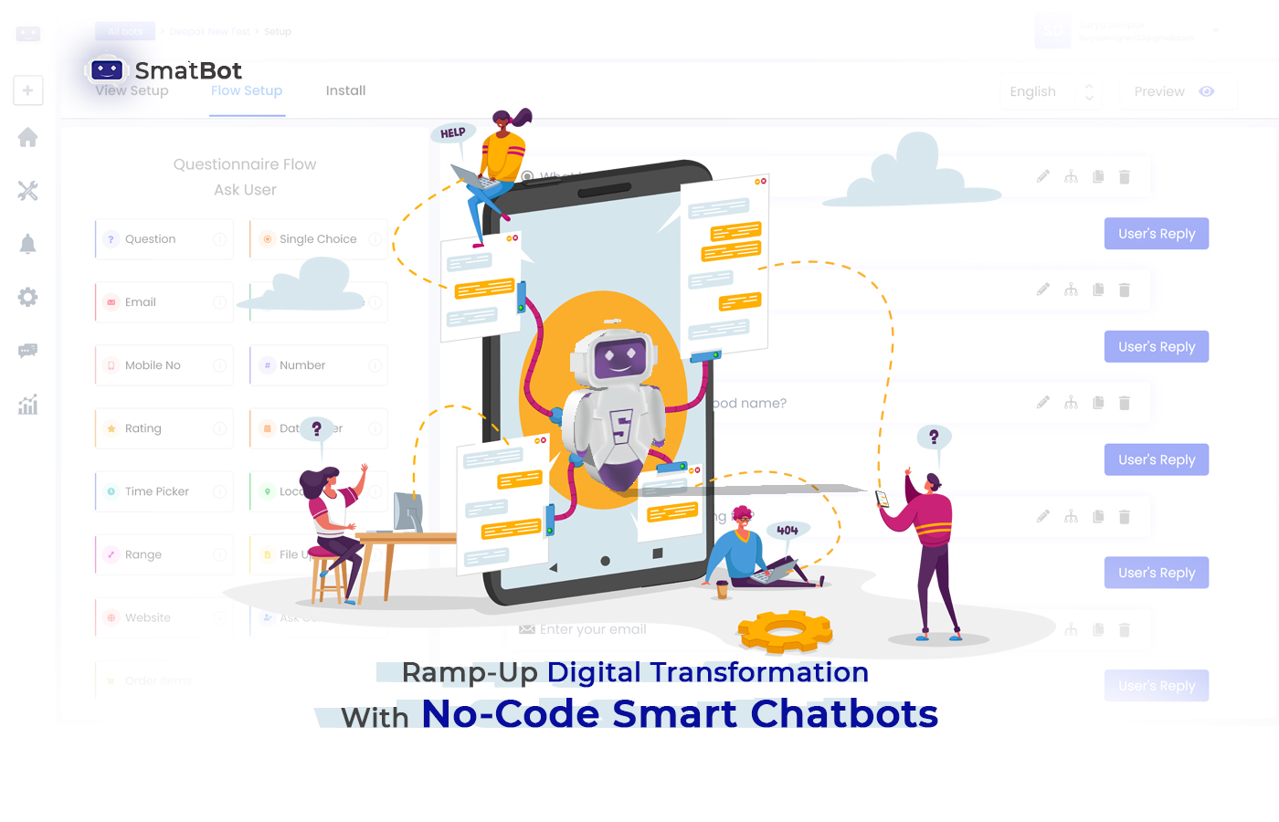 Ramp-Up Digital Transformation With No-Code Smart Chatbots