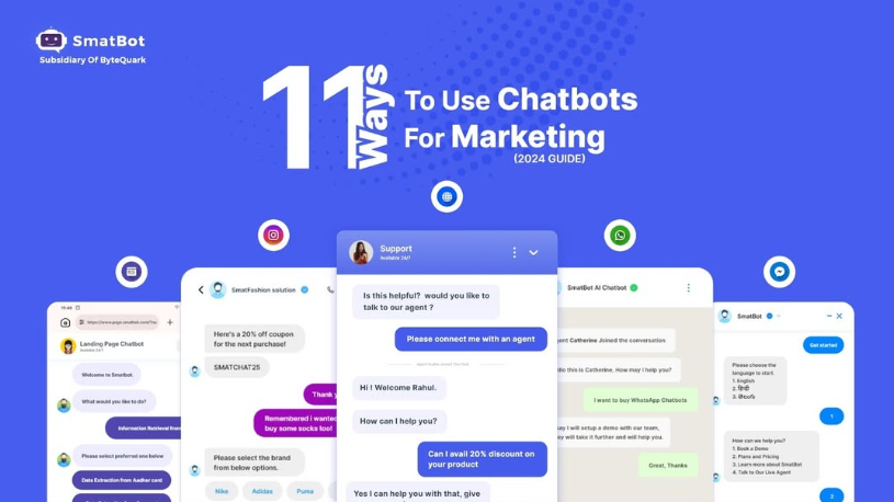 11 Ways To Use Chatbots For Marketing (2024 Guide)